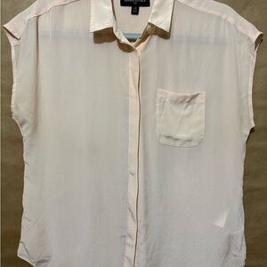 Banana Republic Light Cream Sleeveless Blouse